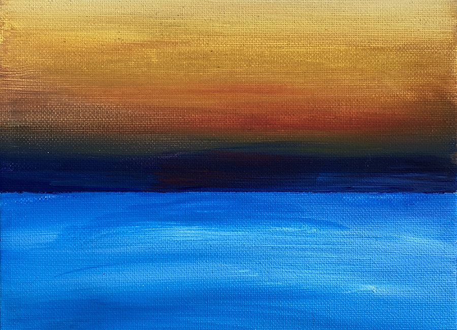Sunset and Blue Water