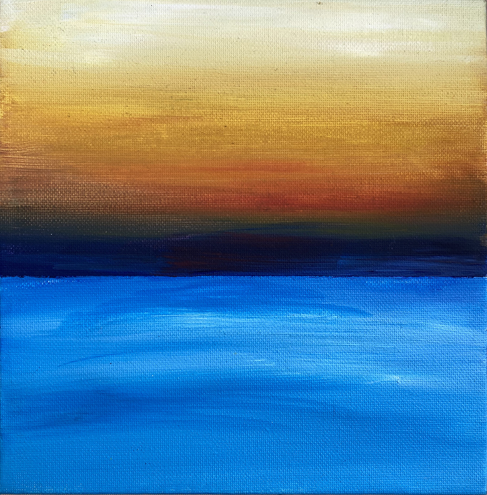 Sunset with Blue Water